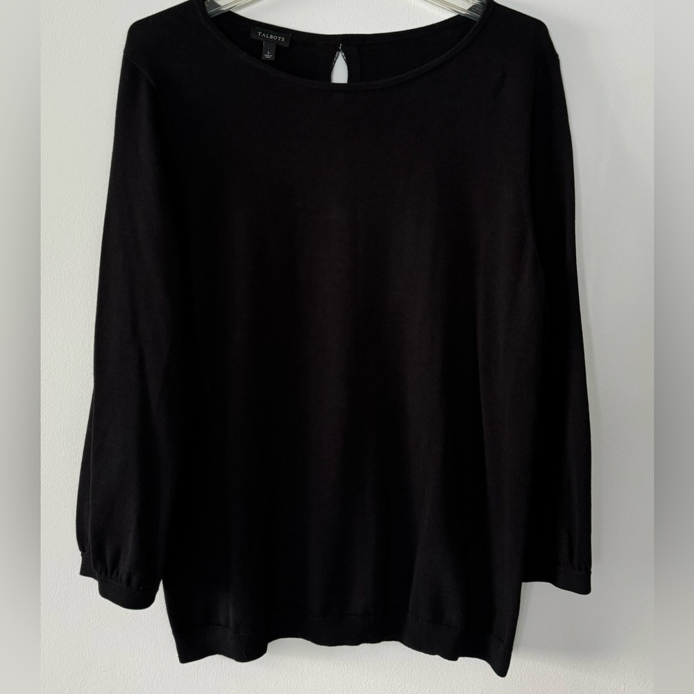 Talbots Women’s black sweater Size L
